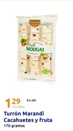 Action Turrón Marandi Cacahuetes y fruta oferta