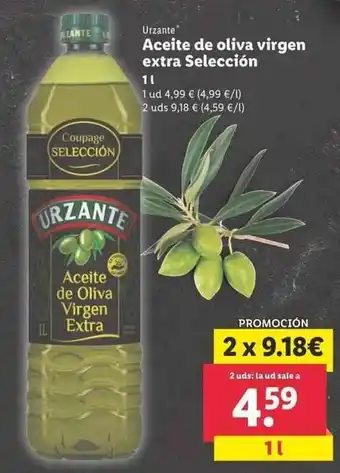 Lidl Urzante Aceite de oliva virgen extra Seleccíón 1L oferta