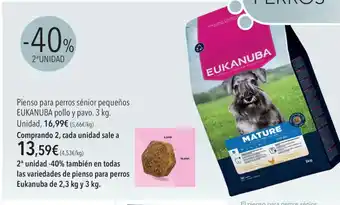 Eukanuba Pienso para perros sénior pequeños pollo y pavo