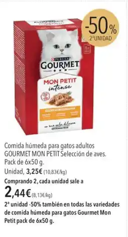 El Corte Inglés Gourmet Mon Petit Comida húmeda para gatos adultos Selección de aves oferta