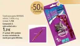 El Corte Inglés Whiskas Snacks para gatos salmón oferta