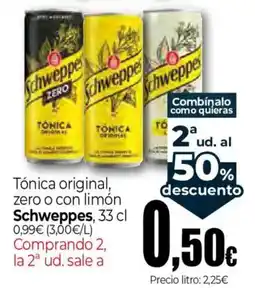 Unide Market SCHWEPPES Tónica original, zero o con limón oferta