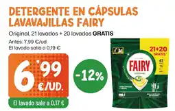 AhorraMas FAIRY Detergente en cápsulas lavavajillas oferta