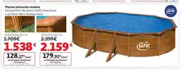 Alcampo Piscina imitación madera oferta