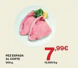 Hipercor Pez espada al corte oferta