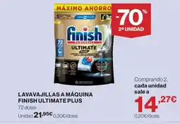 Hipercor Lavavajillas a máquina finish ultimate plus oferta