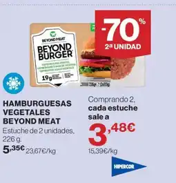 Hipercor BEYOND MEAT Hamburguesas vegetales oferta