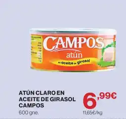 Hipercor CAMPOS Atún claro en aceite de girasol oferta