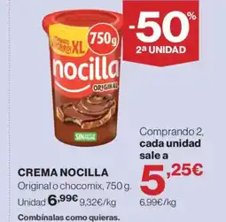 Hipercor NOCILLA Crema oferta