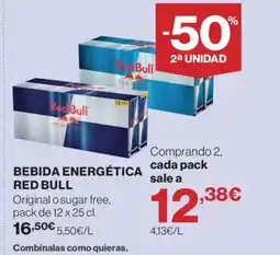 Hipercor RED BULL Bebida energética oferta
