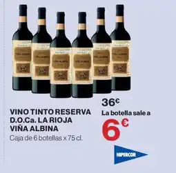 Hipercor VIÑA ALBINA Vino tinto reserva d.o.ca. la rioja oferta