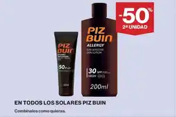 Hipercor PIZ BUIN En todos los solares oferta