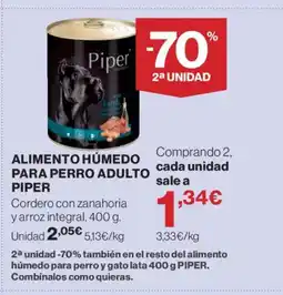 Hipercor PIPER Alimento húmedo para perro adulto oferta