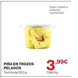 Hipercor Piña en trozos pelados oferta