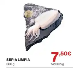 Hipercor Sepia limpia oferta