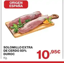 Hipercor Solomillo extra de cerdo 50% duroc oferta