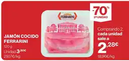 Hipercor FERRARINI Jamón cocido oferta