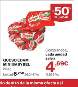Hipercor MINI BABYBEL Queso edam oferta