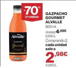 Hipercor ALVALLE Gazpacho gourmet oferta
