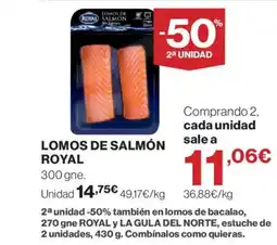 Hipercor ROYAL Lomos de salmón oferta