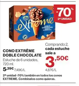 Hipercor Cono extrême doble chocolate oferta