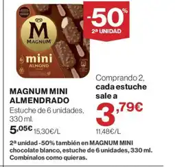 Hipercor MAGNUM Mini almendrado oferta