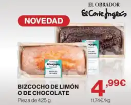 Hipercor Bizcocho de limón o de chocolate oferta