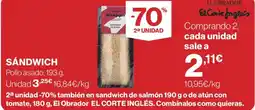 Hipercor Sandwich oferta