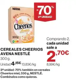 Hipercor Cereales cheerios avena nestlé oferta