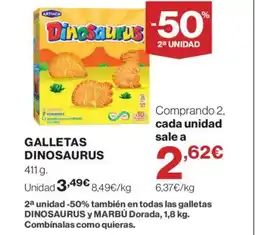 Hipercor Galletas dinosaurus oferta
