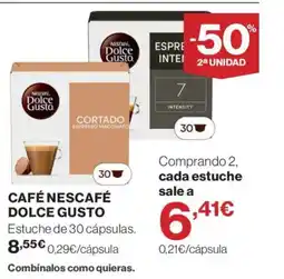 Hipercor NESCAFÉ DOLCE GUSTO Café oferta