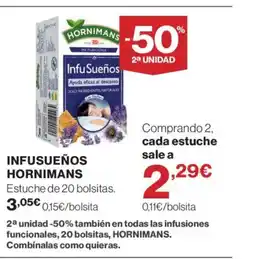 Hipercor HORNIMANS Infusueños oferta