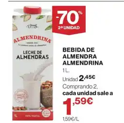 Hipercor ALMENDRINA Bebida de almendra oferta