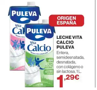 Hipercor PULEVA Leche vita calcio oferta