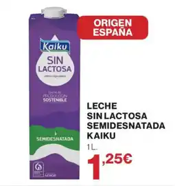Hipercor KAIKU Leche sin lactosa semidesnatada oferta
