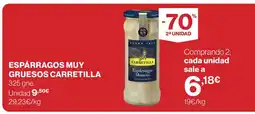 Hipercor CARRETILLA Espárragos muy gruesos oferta