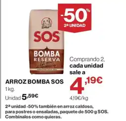 Hipercor SOS Arroz bomba oferta