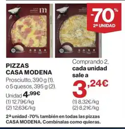 Hipercor Pizzas casa modena oferta