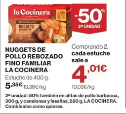 Hipercor LA COCINERA Nuggets de pollo rebozado fino familiar oferta