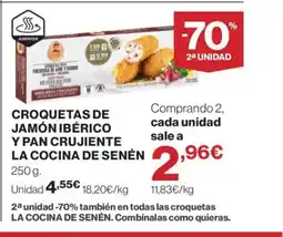 Hipercor Croquetas de jamón ibérico y pan crujiente la cocina de senén oferta
