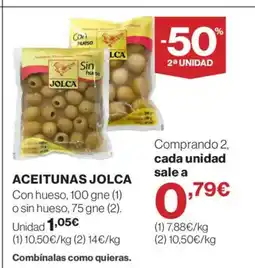 Hipercor JOLCA Aceitunas oferta