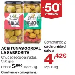 Hipercor LA SABROSITA Aceitunas gordal oferta