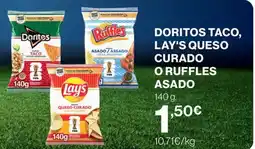 Hipercor Doritos taco, lay's queso curado o ruffles asado oferta