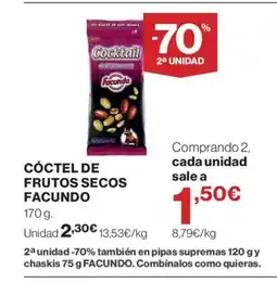 Hipercor FACUNDO Cóctel de frutos secos oferta
