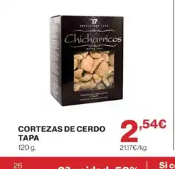 Hipercor Cortezas de cerdo tapa oferta