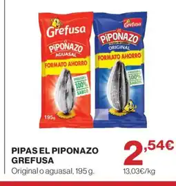 Hipercor Pipas el piponazo grefusa oferta