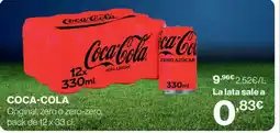 Hipercor COCA-COLA Original, zero o zero-zero oferta