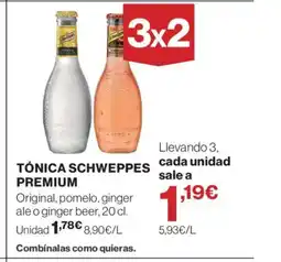 Hipercor SCHWEPPES Tónica premium oferta