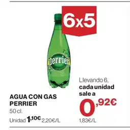 Hipercor PERRIER Agua con gas oferta