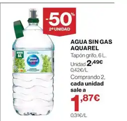 Hipercor AQUAREL Agua sin gas oferta